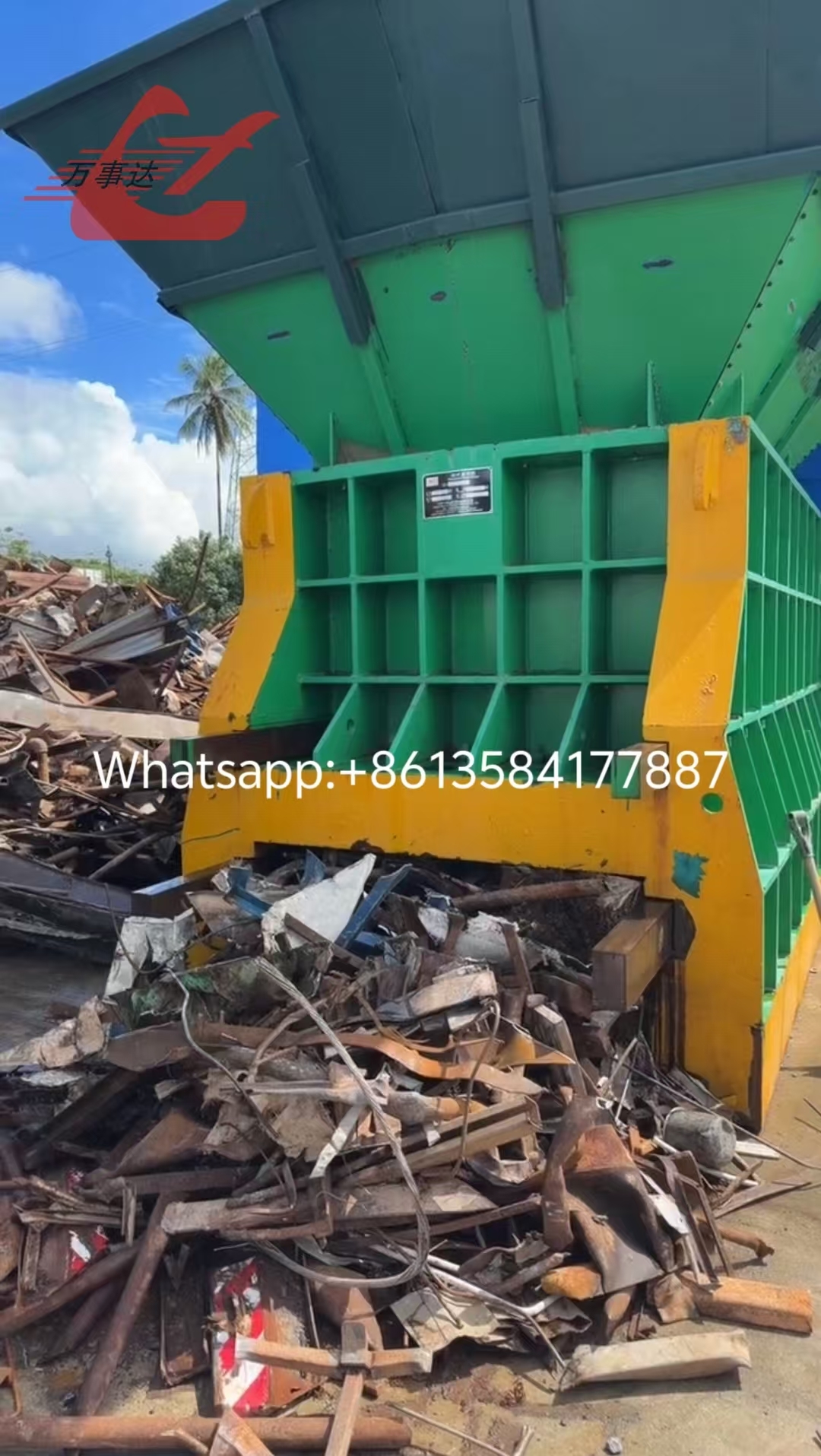 Blog công ty mới nhất về Brazil Yard nâng cao độ tin cậy vận chuyển với một máy cắt rác container 630 tấn (Q43W-6300A)
