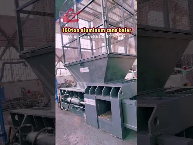 Y83/T-160 Automatic aluminum cans tin can baling press baler machine PLC control with diesel engine 