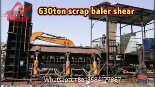 Máy cắt baler kim loại phế liệu 630 tấn đang hoạt động hoàn hảo ở SriLanka